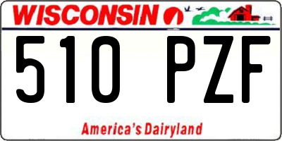 WI license plate 510PZF