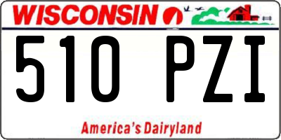 WI license plate 510PZI