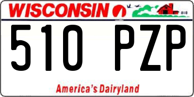 WI license plate 510PZP