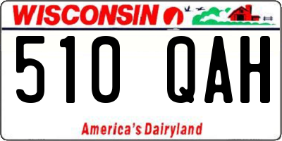 WI license plate 510QAH