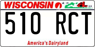 WI license plate 510RCT
