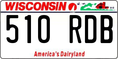 WI license plate 510RDB