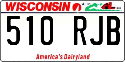 WI license plate 510RJB