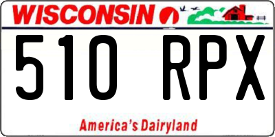 WI license plate 510RPX