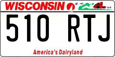 WI license plate 510RTJ