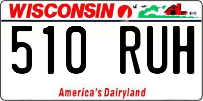 WI license plate 510RUH