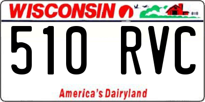 WI license plate 510RVC