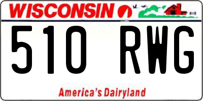 WI license plate 510RWG