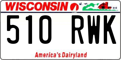 WI license plate 510RWK