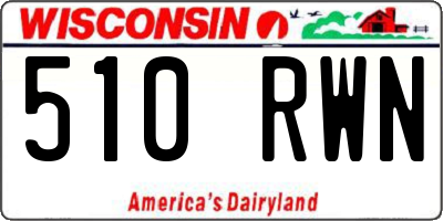 WI license plate 510RWN
