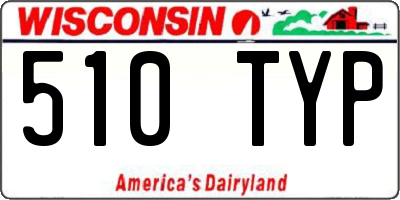 WI license plate 510TYP
