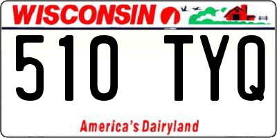 WI license plate 510TYQ
