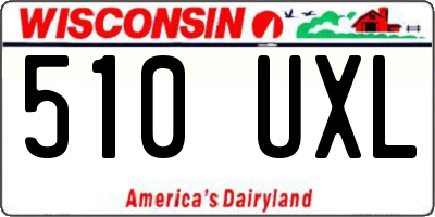 WI license plate 510UXL