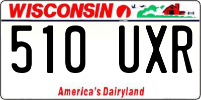 WI license plate 510UXR