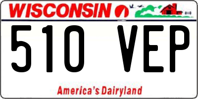WI license plate 510VEP