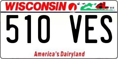 WI license plate 510VES