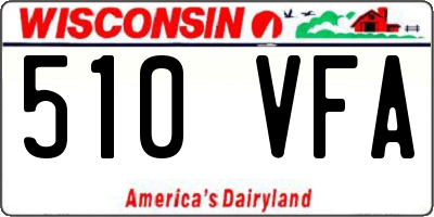 WI license plate 510VFA