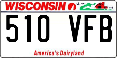 WI license plate 510VFB