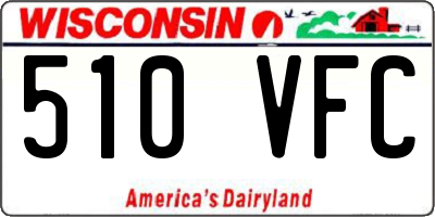 WI license plate 510VFC