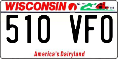 WI license plate 510VFO