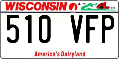 WI license plate 510VFP