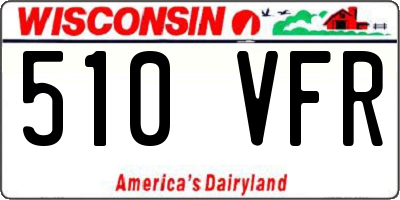 WI license plate 510VFR