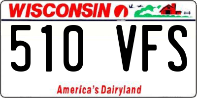 WI license plate 510VFS