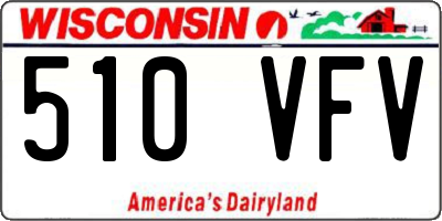 WI license plate 510VFV