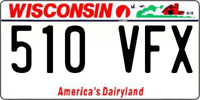 WI license plate 510VFX