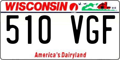 WI license plate 510VGF