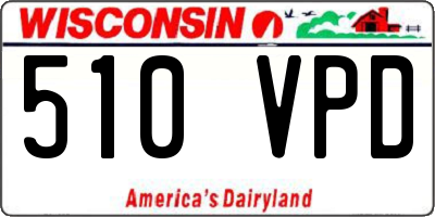 WI license plate 510VPD
