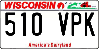 WI license plate 510VPK
