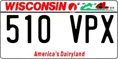 WI license plate 510VPX