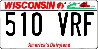 WI license plate 510VRF