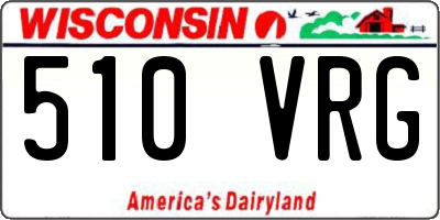 WI license plate 510VRG