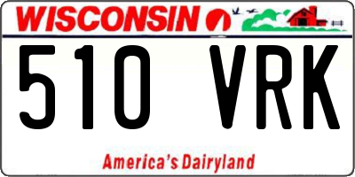 WI license plate 510VRK