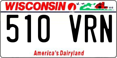 WI license plate 510VRN