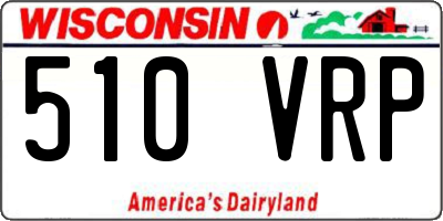 WI license plate 510VRP