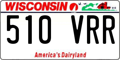WI license plate 510VRR