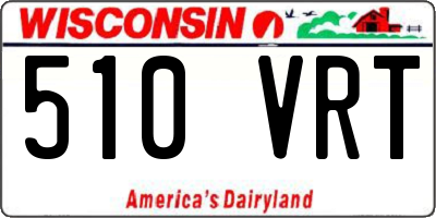 WI license plate 510VRT