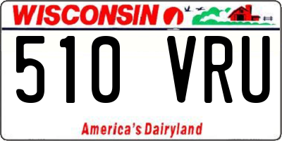 WI license plate 510VRU