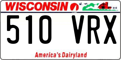 WI license plate 510VRX