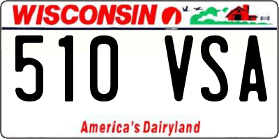 WI license plate 510VSA