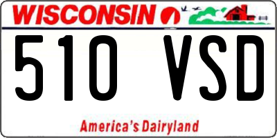 WI license plate 510VSD