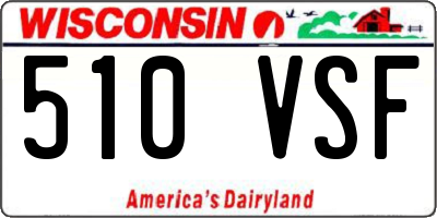 WI license plate 510VSF