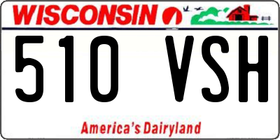 WI license plate 510VSH
