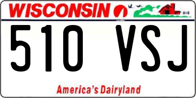 WI license plate 510VSJ