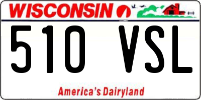 WI license plate 510VSL