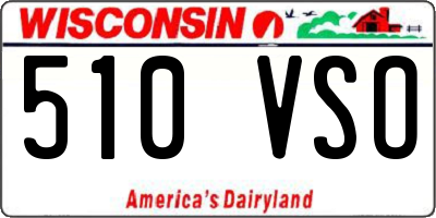 WI license plate 510VSO