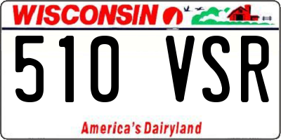 WI license plate 510VSR